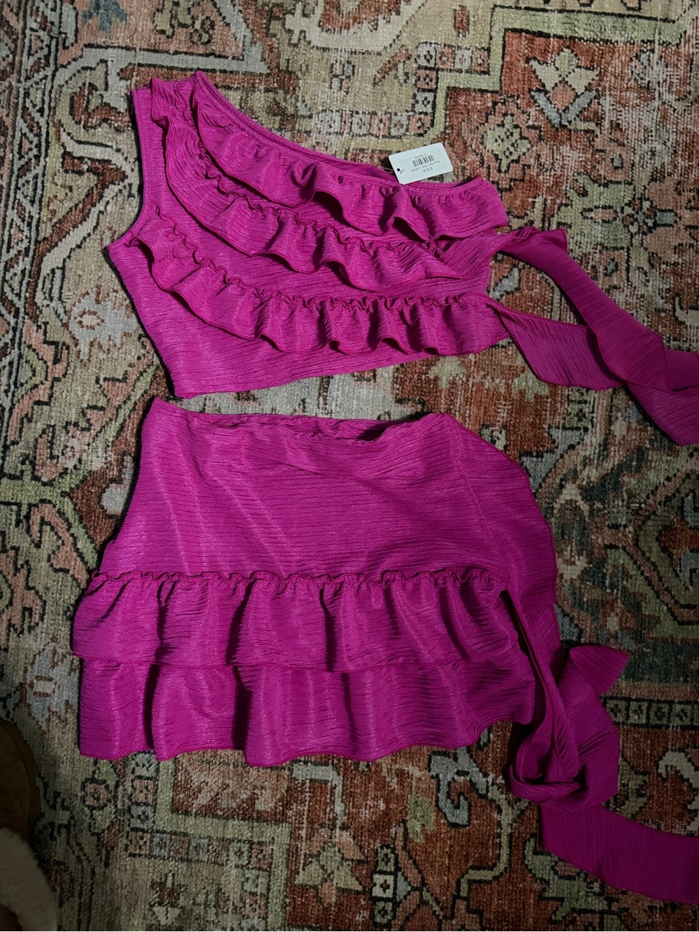 Fushia Ruffle Skirt set - Picture 5 of 5